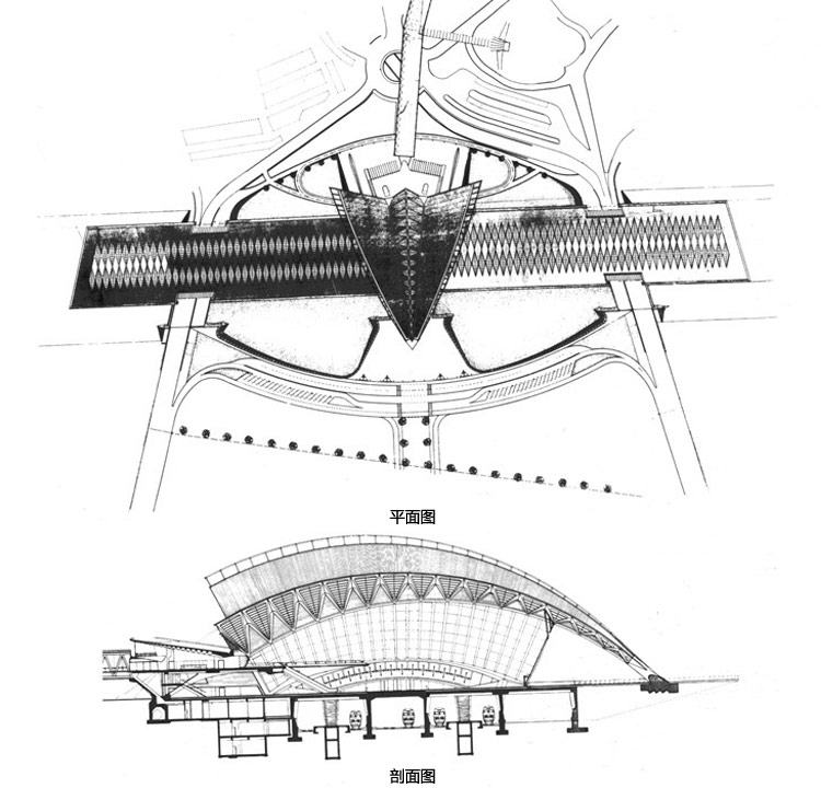 结构原本就是建筑,里昂机场铁路客运站