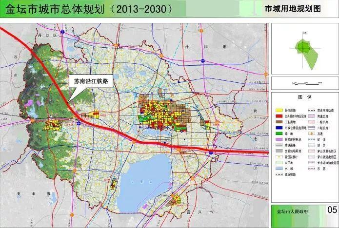 本项目与金坛市城市总体规划关系图本项目与常州市城市总体规划关系图