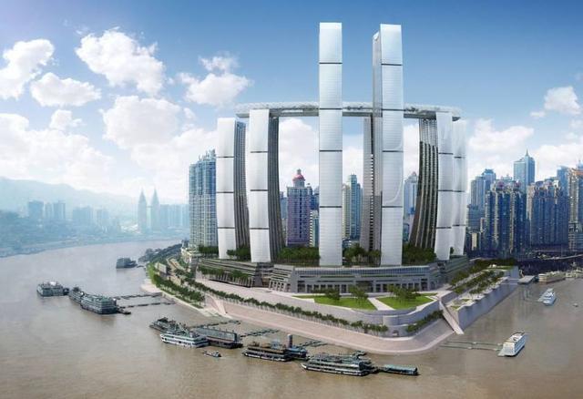 又一神奇建筑,重庆横着建摩天大楼,位于250米高空上